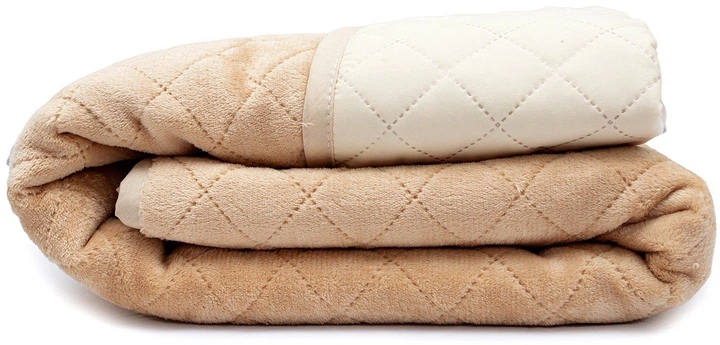 Покрывало паяное Zastelli Camel/квадраты Бежевое Односпальное 140х205 Двухстороннее Флис-микрофибра (2555000001185) - Фото 5 Покрывало паяное Zastelli Camel/квадраты Бежевое Односпальное 140х205 Двухстороннее Флис-микрофибра (2555000001185) - изображение 5
