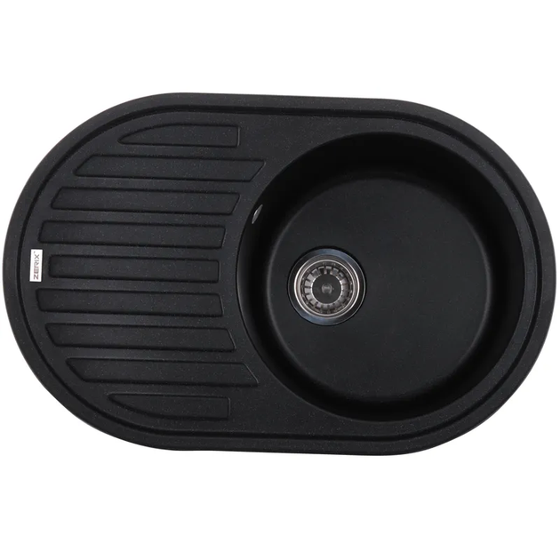 Мойка кухонная Zerix ZS-7750R-03 Черная (ZX4556) - Фото 1 Мойка кухонная Zerix ZS-7750R-03 Черная (ZX4556) - изображение 1