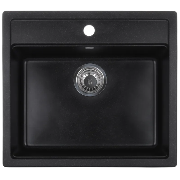 Мойка кухонная ZERIX ZS-5751S-03 Черная (ZX4596) - Фото 1 Мойка кухонная ZERIX ZS-5751S-03 Черная (ZX4596) - изображение 1