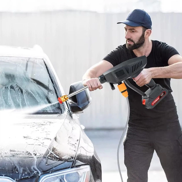 Аккумуляторная мойка высокого давления универсальная автомойка с 2 аккумуляторами портативная (AM175) - изображение 2