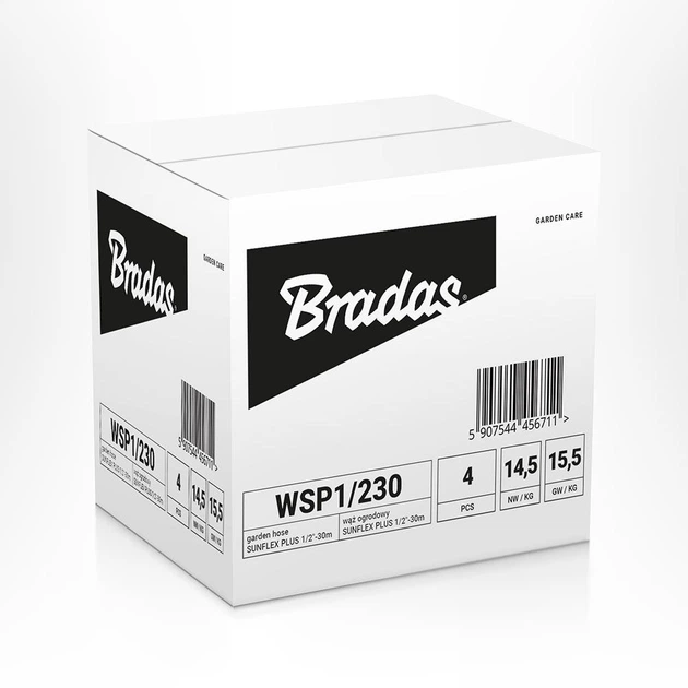 Шланг для полива 4-х слойный Bradas SUNFLEX PLUS 1/2", 20 м, WSP1/220 - изображение 5
