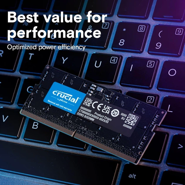 Модуль памяти Crucial DDR5 64GB (2x32) 4800Mhz (CT2K32G48C40S5