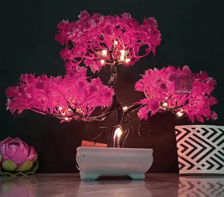 Искусственный бонсай сакуры в горшке Pink Cherry Bonsai Розовый 26x19 см - изображение 4