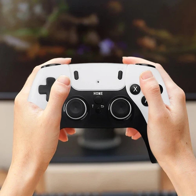 Игровая консоль Game Stick M8 Pro 4K с двумя джойстиками 2.4G Wireless Черно-белая (127-14-16188) - изображение 5