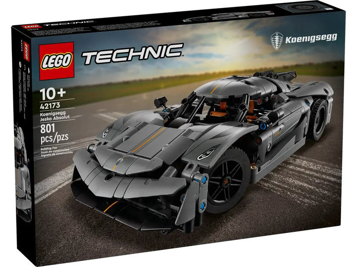 Zestaw klockow Lego Technic Szary hipersamochod Koenigsegg Jesko Absolut 801 element (42173) (955555909516898) - Outlet - obraz 1