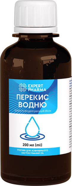 Упаковка перекису водню ЕХРЕРТ PHARMA розчин 3% 200 мл х 40 шт (7640296963202) - зображення 2