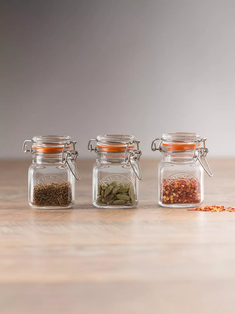 Банка Kilner Square Spice Jars скляна з затискачем 70 мл (5010853174549) - зображення 4