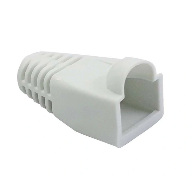Хвостовик Hyperline BOOT-RJ45-WH ізолюючий білий для роз'єму RJ-45 кабель Ø до 6.0 мм - Фото 3 Хвостовик Hyperline BOOT-RJ45-WH ізолюючий білий для роз'єму RJ-45 кабель Ø до 6.0 мм - зображення 3