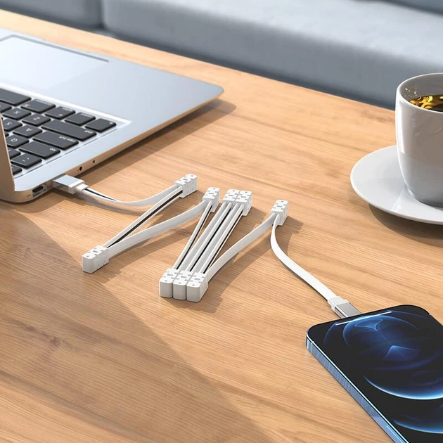 Кабель HOCO Lightning Magnetic absorption charging data cable U103 1m білий магнітний - зображення 3