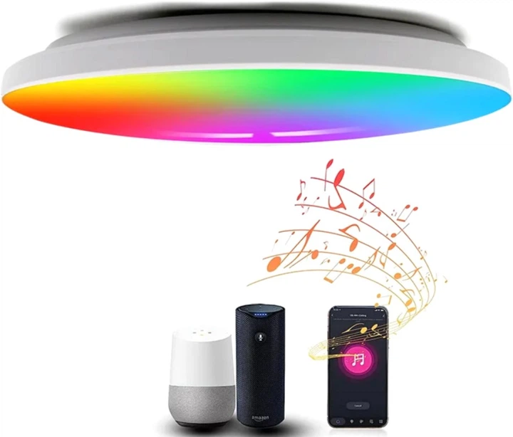 Розумний стельовий світильник з Wi-Fi 1DAL RGB, 24W (SSLP24W) - Фото 2 Розумний стельовий світильник з Wi-Fi 1DAL RGB, 24W (SSLP24W) - зображення 2