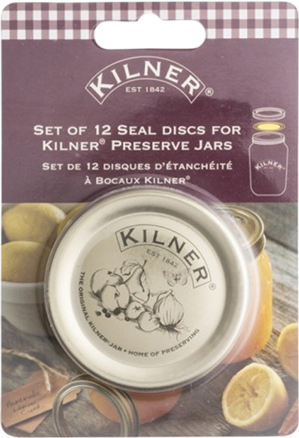Zestaw wieczek do zakrętek Kilner Preserve Jars 12 szt (5010853233437) - obraz 2