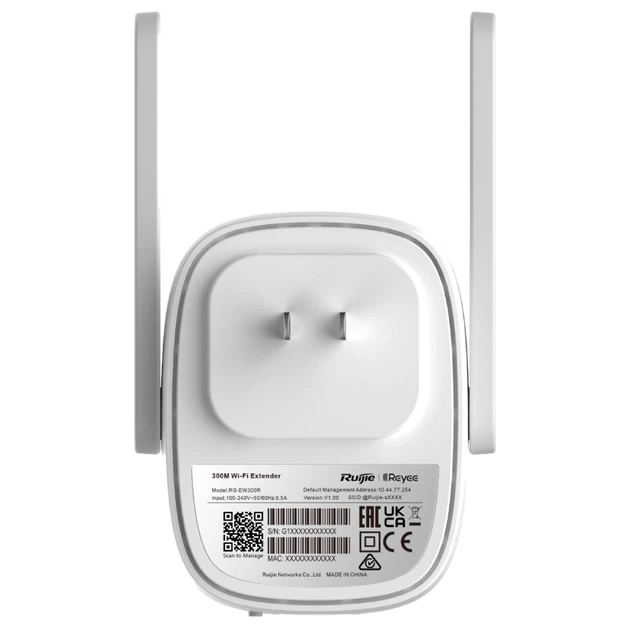 Wi-Fi репітер Ruijie Reyee RG-EW300R 300M - зображення 3