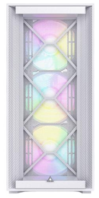 Корпус Montech AIR 1000 PREMIUM, White, Mid Tower, без БЖ, для ATX / Micro ATX / Mini ITX, 2xUSB 3.0 / 1xUSB 2.0, макс. CPU - 170 мм / GPU - 340 мм, 3x140 мм ARGB / 1x120 мм ARGB, бічна панель із загартованого скла - зображення 2