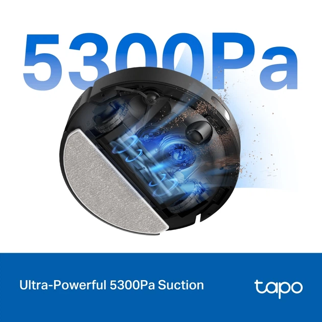 Робот-пилосмок TP-LINK TAPO RV 30 MAX LIDAR з підтримкою вологого прибирання + док-станція (TAPO-RV30-MAX-PLUS) - зображення 4