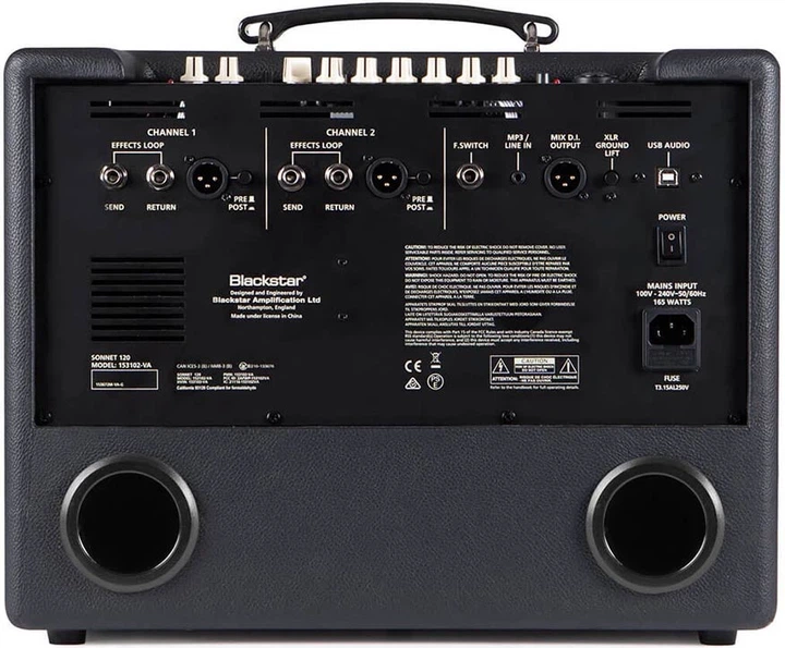 Гитарный комбоусилитель Blackstar Sonnet 120 Acoustic Black - изображение 3