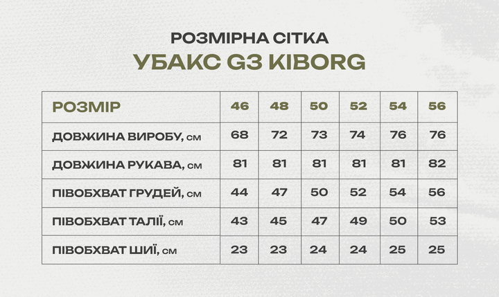 Убакс (боевая рубашка) G3 Kiborg Оливковый 54 - изображение 4