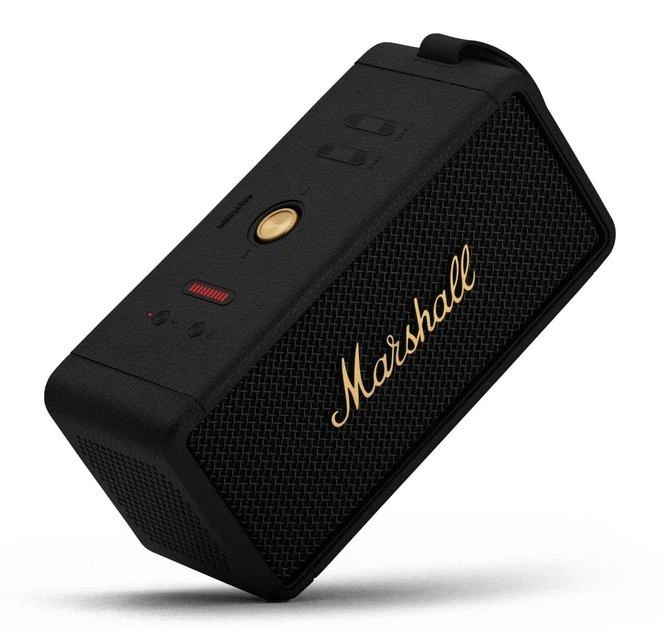 Портативна Bluetooth колонка Black and Brass зі стереозвуком, захистом IP67, режимом стека та до 20 годин автономної роботи - зображення 6