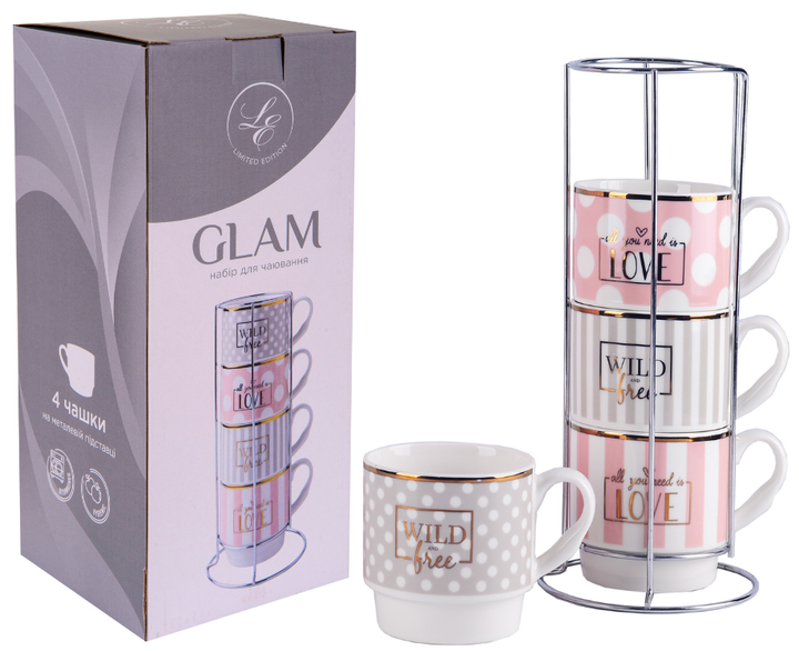 Набір чашок Limited Edition Glam B248-T2005 - Фото 4 Набір чашок Limited Edition Glam B248-T2005 - изображение 4