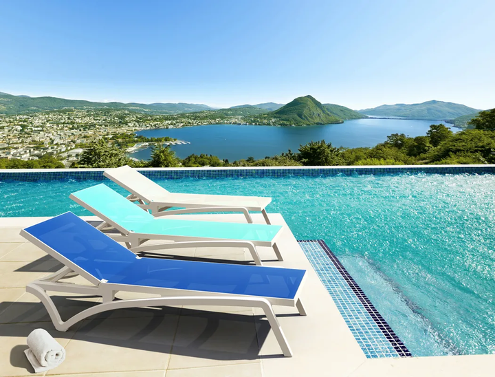 Шезлонг Siesta Pacific, біло-блакитний - Фото 8 Шезлонг Siesta Pacific, біло-блакитний - зображення 8