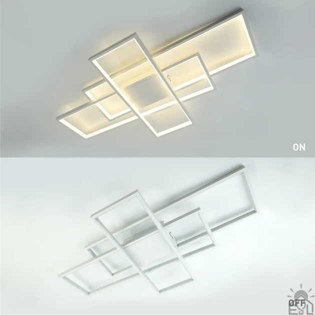 Смарт люстра Esllse SVEN 110W 3S SMART LED APP біла 5500Лм 900x500x80мм світлодіодна з пультом і додатком для смартфону - зображення 5