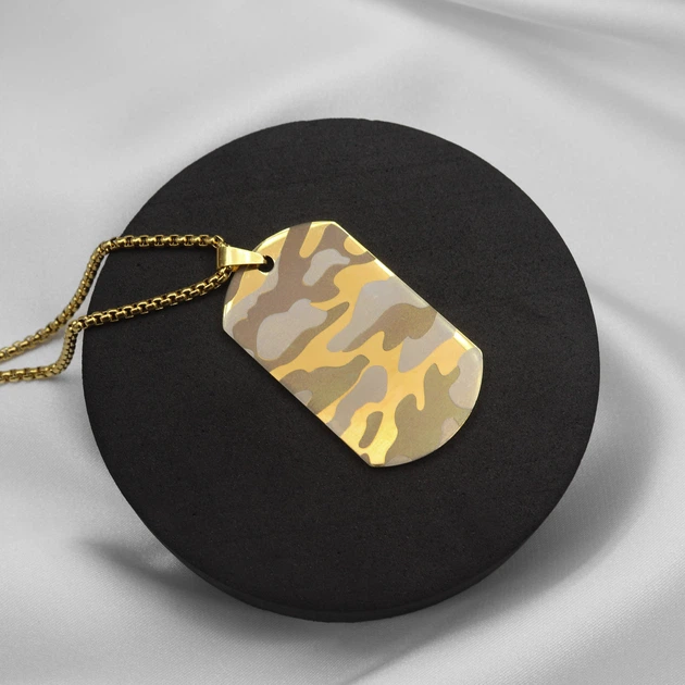 Чоловічий кулон на шию з нержавіючої сталі "Gold Token" - зображення 7