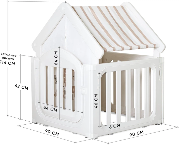 Детский игровой домик Mealux Lulu House White (KD-C029 White) - Фото 3 Детский игровой домик Mealux Lulu House White (KD-C029 White) - изображение 3