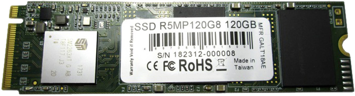 SSD диск AMD Radeon R5 120GB NVMe M.2 PCIe 3.0 x4 3D NAND TLC (R5MP120G8) - зображення 1