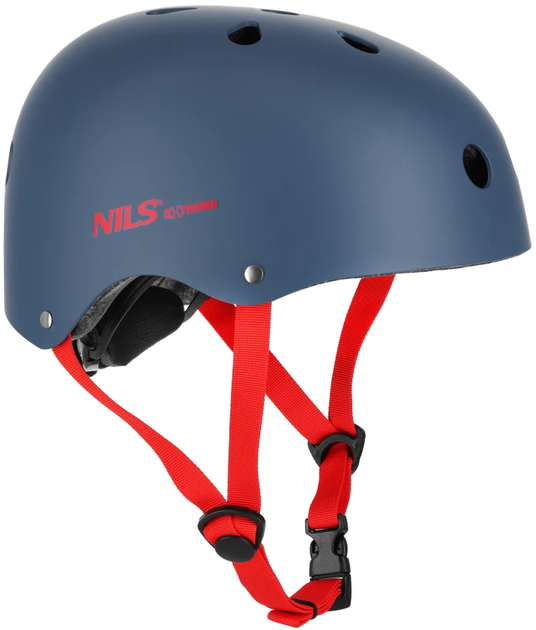 Kask Nils EXTREME MTW001-1 M 55-58 cm Szaro-czerwony (16-70-349) (5907695586251) - obraz 1