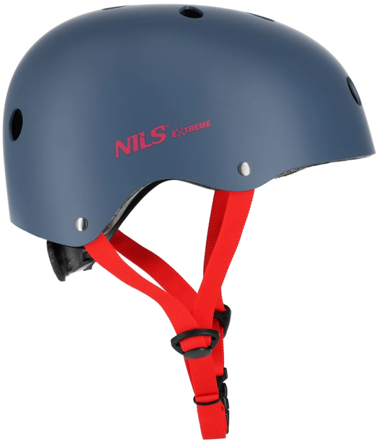 Kask Nils EXTREME MTW001-1 M 55-58 cm Szaro-czerwony (16-70-349) (5907695586251) - obraz 2