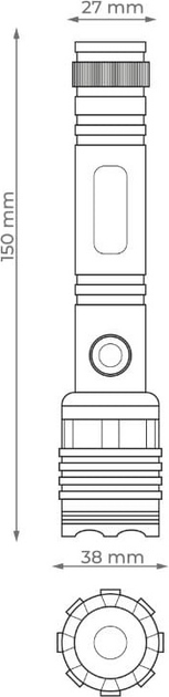 Latarka aluminiowa LED DPM SP0412 (5906881220139) - obraz 7
