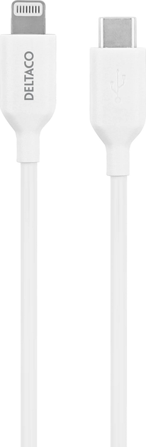 Kabel Deltaco USB Type-C - Lightning 2 m White (IPLH-452) - obraz 1