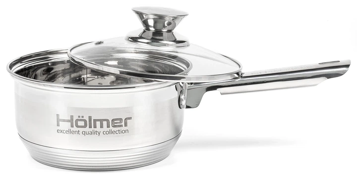 Набор посуды Hölmer CS-1451-SS (ковш с крышкой 1,5л, кастрюля с крышкой 2,7л) - изображение 4