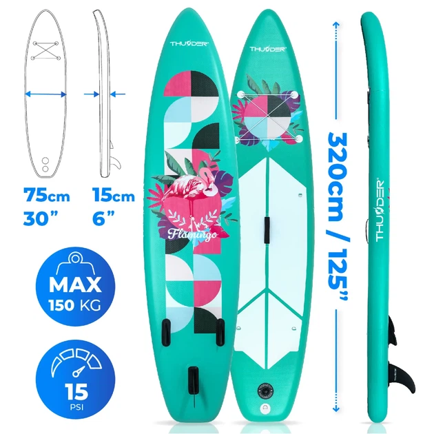 Надувна SUP дошка (Сапборд) THUNDER FLAMI 320 - изображение 8