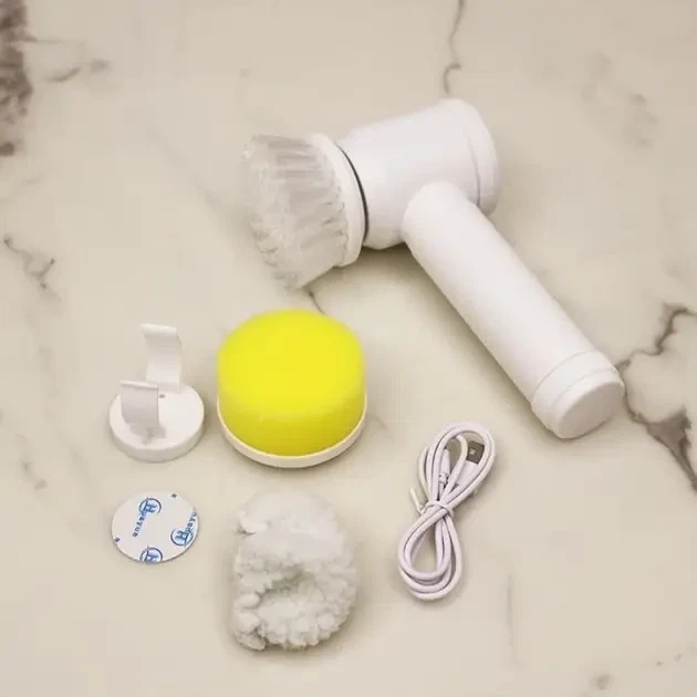 Электрическая щетка для уборки MAGIC BRUSH 5В1 универсальная щетка с насадками для посуды ванной мебели для дома, квартиры, дачи, котеджа, поддержки чистоты, уборки кухни, ванной, комнат, помещений - Фото 3 Электрическая щетка для уборки MAGIC BRUSH 5В1 универсальная щетка с насадками для посуды ванной мебели для дома, квартиры, дачи, котеджа, поддержки чистоты, уборки кухни, ванной, комнат, помещений - изображение 3