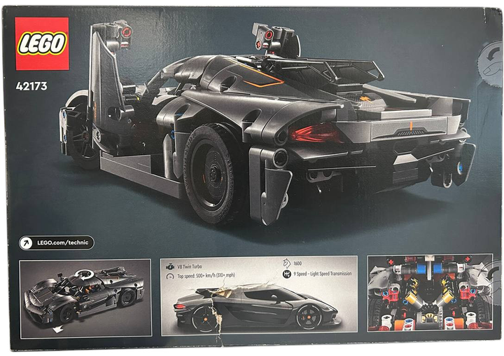 Конструктор Lego Technic Сірий гіперкар Koenigsegg Jesko Absolut 801 деталь (42173) (955555909076679) - Уцінка - зображення 2