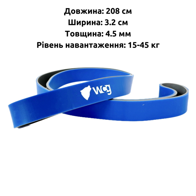 Резинка-еспандер для тренувань та фітнесу WCG Two Colors латексна 15-45 кг (W-4085B-1) - зображення 8