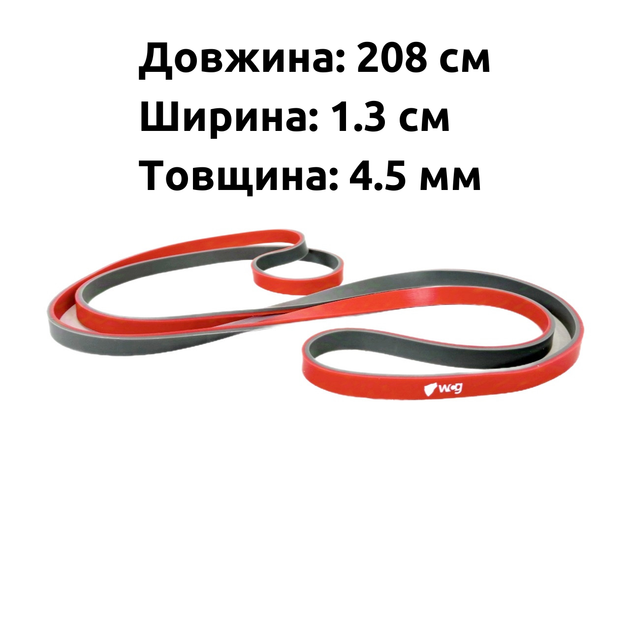 Резинка-еспандер для тренувань та фітнесу WCG Two Colors латексна 6-18 кг (W-4085R-1) - зображення 8
