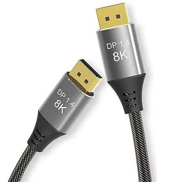 Кабель цифровой DisplayPort DP2DP1.4-MM-05 DP167 версия 1.4 штекер / штекер ∅6 мм (5 м) 32.4 Гбит/с 144 Мгц цвет графит в оплетке I-Taki - изображение 6