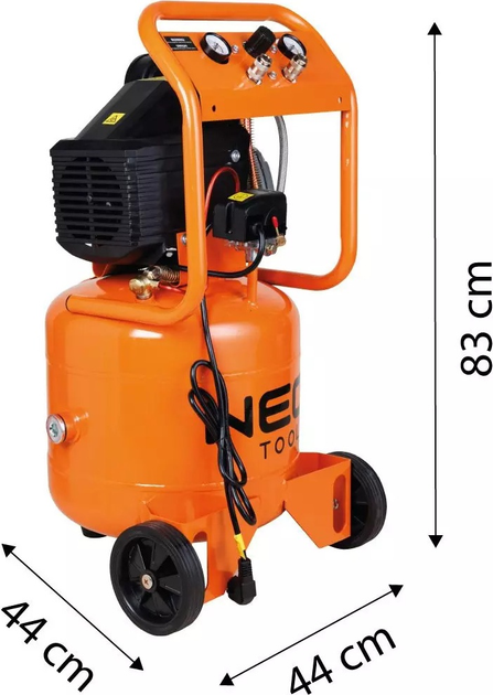 Kompresor olejowy NEO Tools pionowy 40 l 230 V 12K010-1 (5907558479607) - obraz 15
