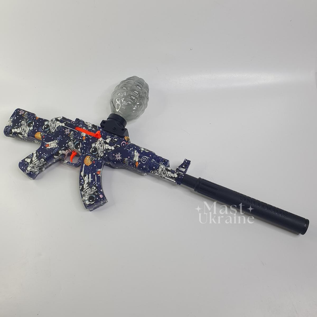 Орбізний автомат на гелевих кульках для дітей та підлітків Gun Toys, 2режими стрільби, акумуляторний орбізган для безпечної гри з USB зарядкою та орбізами, іграшкова орбібольна гвинтівка для стрільби орбізами, WH10-1-Blue - зображення 8