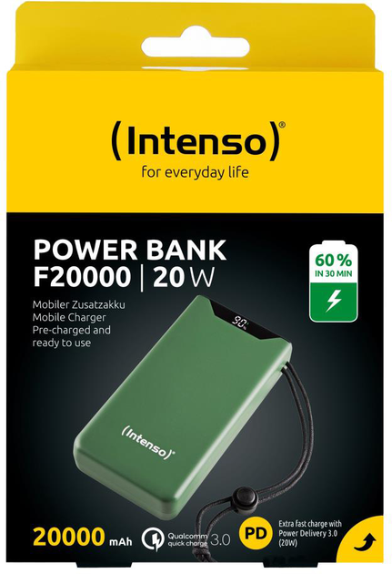 Powerbank Intenso F20000 20000 mAh PD+QC3.0 Green (7332057) - obraz 4