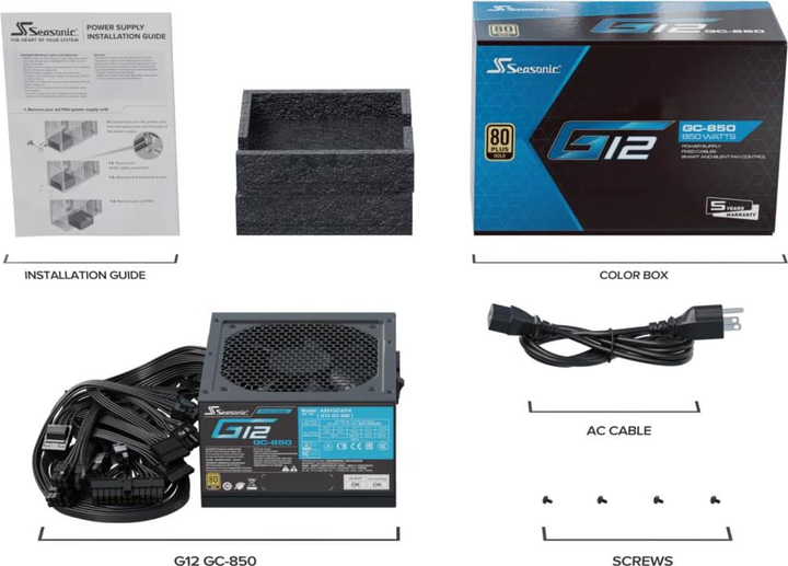 Блок живлення Seasonic G12 GC 850W (SSP-850RT2) - зображення 8