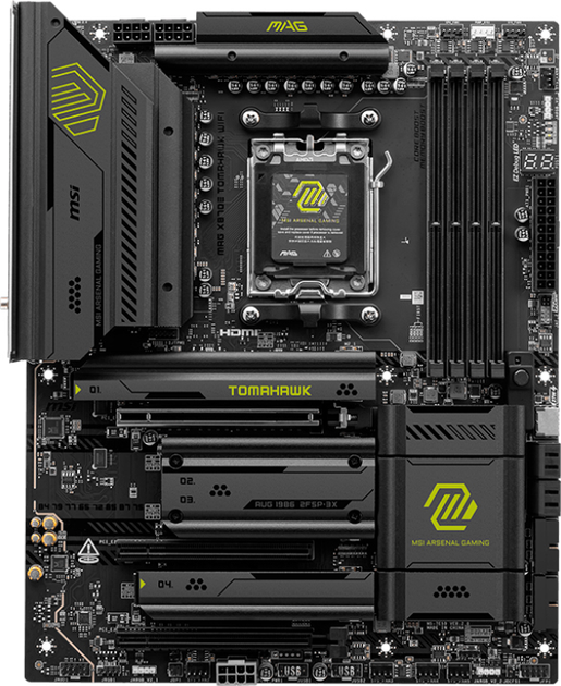 Материнська плата MSI MAG X870E Tomahawk Wi-Fi (sAM5, AMD X870E, PCI-Ex16) - зображення 1