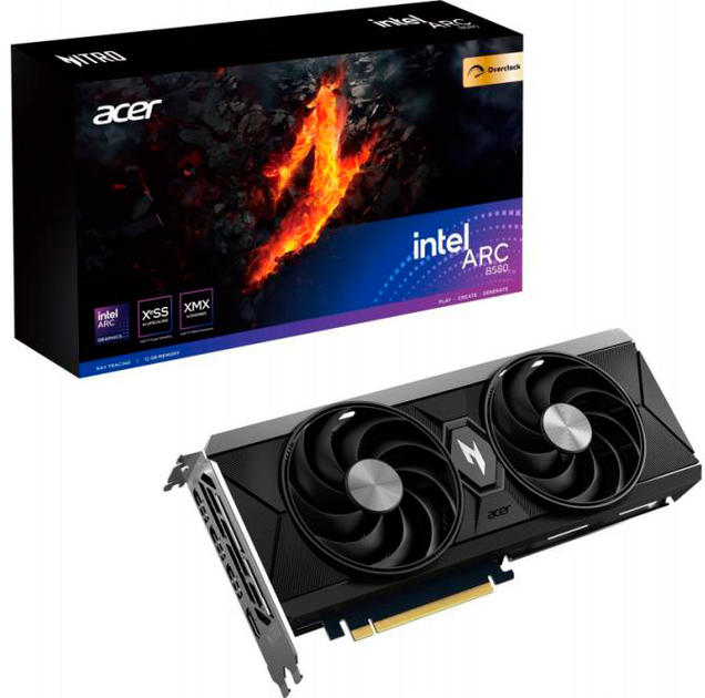 Karta graficzna Acer PCI-Ex Intel Arc B580 Nitro OC 12GB GDDR6 (192bit) (2740/19000) (HDMI, 3 x DisplayPort) (DP.Z4BWW.P01) - obraz 8