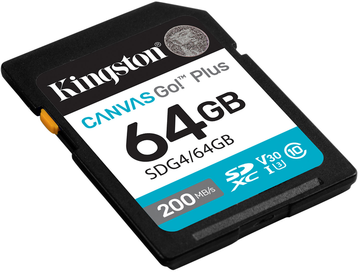 Карта пам'яті Kingston SDXC 64GB Canvas Go! Plus G4 Class 10 UHS-I U3 V30 (SDG4/64GB) - зображення 2