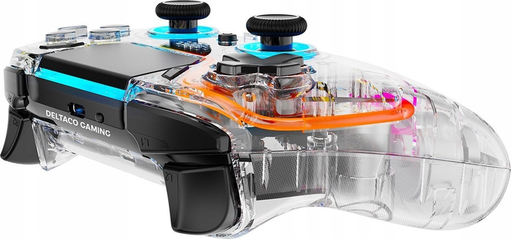Kontroler bezprzewodowy Deltaco Gaming  Nintendo Switch/PS4/PC BT Transparent (7333048060839) - obraz 3
