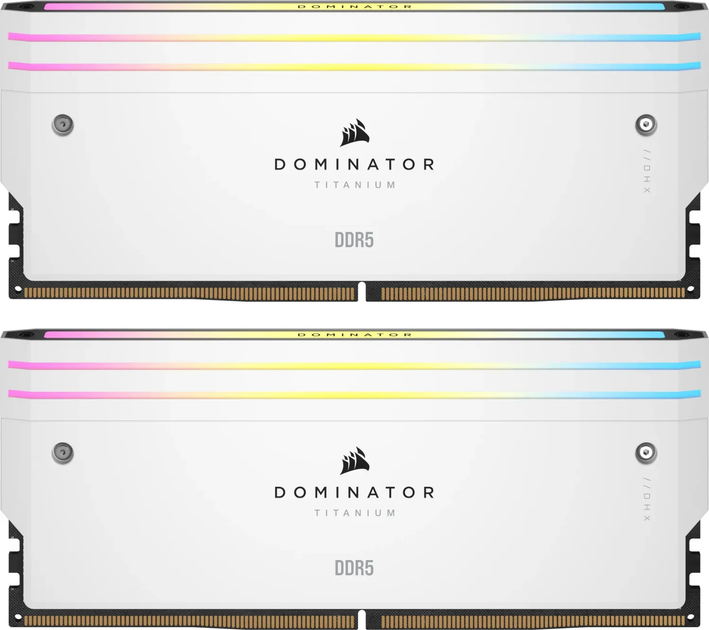 Оперативна пам'ять Corsair DDR5-6000 49152MB PC5-48000 (Kit of 2x24576) Dominator Titanium RGB White (CMP96GX5M2B6400C32W) - зображення 3