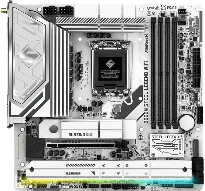 Материнська плата ASRock B860M Steel Legend Wi-Fi (s1851, Intel B860, PCI-Ex16) - зображення 2