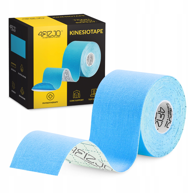 Стрічка кінезіологічна (кінезіо тейп) 4FIZJO 5 см x 5 м Sky Blue (P-5907739315991) - зображення 1