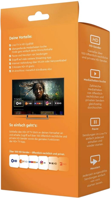 Медіаплеєр HD plus HD+ IP на 3 місяці Black (4260155560408) - зображення 8